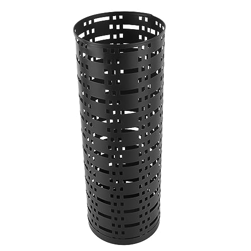 Schwarzer Runder Metall-Regenschirmhalter Rostfester Wasserbeständiges, Platzsparend Stilvolles Hohles Design Metal-Regenschirmhalter, Geeignet für Eingang, Büro, Zuhause, mit von ZJchao