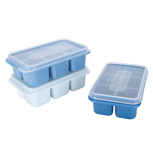 Silikon -Eiswürfelschale, Silikon -Eiswürfelschalen mit Deckel 3pcs 6 Gitter Eiswürfel Form Eiswürfel Tablett mit Deckel Iceball Making Formen Abdeckung für Whisky Cocktails und Getränke von ZJchao