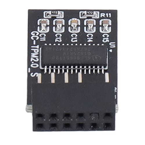 TPM Modul Secure Processor, Hohe Kompatibilität mit - und -Serien, LPC SPI -Sicherheitsboard 12Pin, Schwarz, 14 Mm X 27 Mm, für, Weit Verbreitete -kompatibel von ZJchao