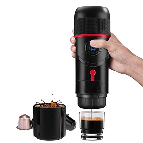 Tragbare Kaffeemaschine, DC12 V, Auto-Kaffeemaschine, Kaffeekapseln, selbstheizend, für Zuhause, für Reisen im Freien, USB / Zigarettenanzünder von ZJchao