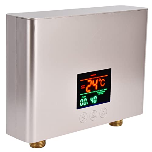 Warmwasserbereiter US-Stecker 110 V tankloser Warmwasserbereiter 3000 W Leistung mit Fernbedienung für Küchen für Badezimmer für Duschräume (Gold) von ZJchao