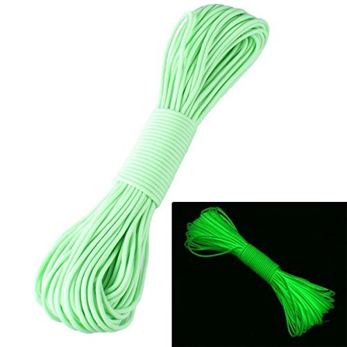 ZJchao(TM 9 Strand 550 Luminous Floureszierende Paracord Fallschirmschnur (grün, 100ft) von ZJchao