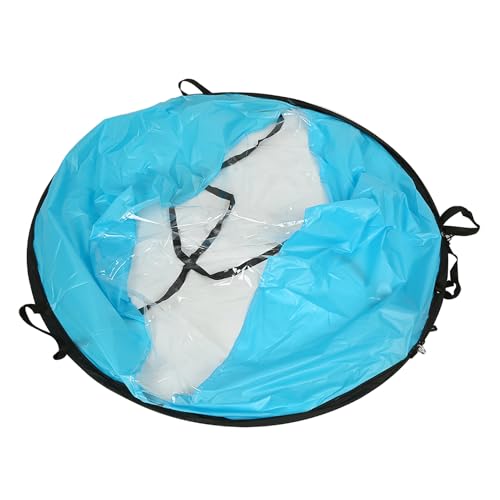 ZJchao 108 cm Downwind Segel Kajak Segelwindpaddel Segel mit Klarem Fenster UV -Schutz Kompaktes Design für Kajak -Kanus in Schlauchboote Boote Boote (Blue) von ZJchao