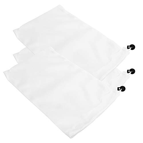 ZJchao 10pcs Pool Blattfänger Feinem Maschenfilterbeutel Reinigung von Netzbeutel mit Reißverschluss für Poolstaubsauger mit Hoher Dichte FINT-Strips-Seil 33x20 cm Weiß von ZJchao