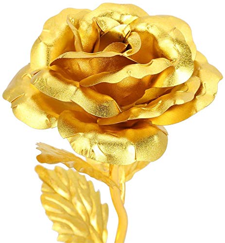 ZJchao 24K Gold Rose, Luxuriöse 24K Goldene Rose Echte Rose Ewige Rose Valentine Mother's Day's Day Jahrestag oder Geburtstag mit exquisiter Verpackung und Zertifikat ZJchao 24K Gold Rose, Luxuriöse 24K Goldene Rose Echte Rose Ewige Rose Valentine Mother's Day's Day Jahrestag oder Geburtstag mit exquisiter Verpackung und Zertifikat von ZJchao