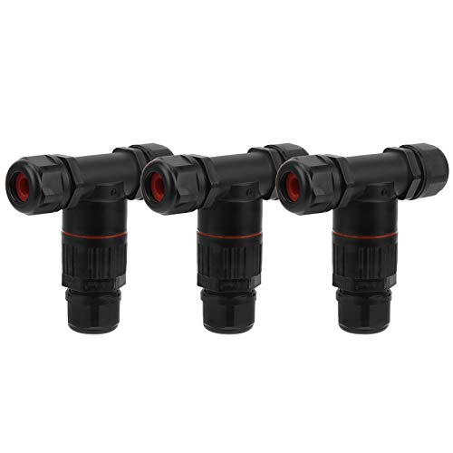 ZJchao 3 Drahtwaterfester Stecker, 3pcs IP68 -Stecker Elektrisch Kabel 3 T Form Outdoor Industrial Zubehör Niedriger Spannungsdrahtanschluss Wasserdicht - Drahtanschluss von ZJchao