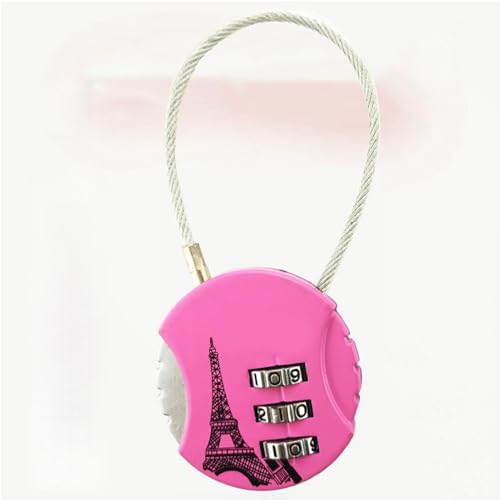 ZJchao 3 Ziffer Kombination Sperre Anti -Diebstahl -Code -Gepäck Koffer Zinklegierung Reisen Vorhängeschloss (PINK) von ZJchao
