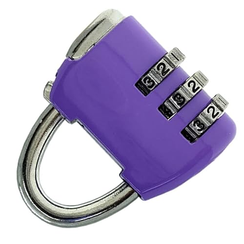 ZJchao 3 Ziffer Kombination Zinklegierung Vorhängeschloss Sicherheitsschloss Hochleistungsgepäck für Koffer (PURPLE) von ZJchao
