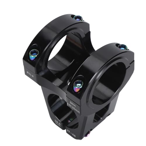 ZJchao 31,8 Mm Mountainbike Stiel Aluminiumlegierung Kurzer Lenker -Stamm 35 Mm 0 Grad mit CNC -Handwerkskunst für das Ersatz -DIY -Upgrade (Black) von ZJchao