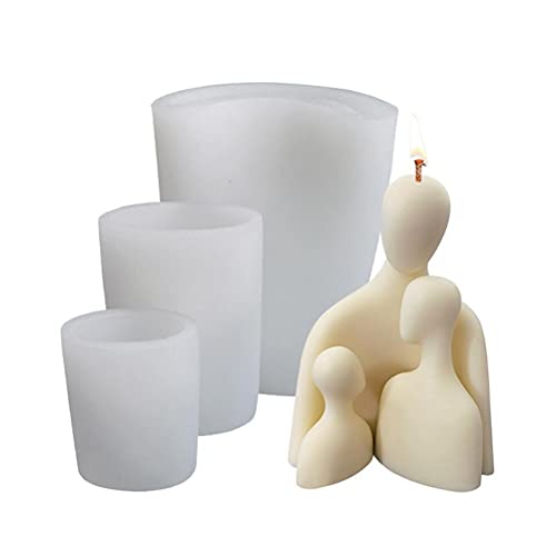 ZJchao 3D -Silikonform für DIY Duftkerzen Seife Making Wachsformen mit Nahrungsqualität Kieselgel Flexible Wiederverwendbar für Wohnkulturhandwerk (F4) von ZJchao