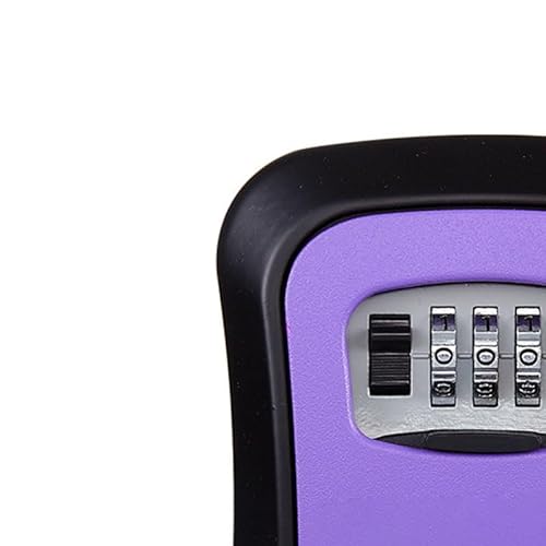 ZJchao 4 -stellig -Taste -Kasten -Wandmontage Einfacher Safe -Taste -Schloss, Aluminium -Legierungsschlüsselspeicher, Montierbares Schlüsselschrank für Standort Apartment Factory, (Purple) von ZJchao