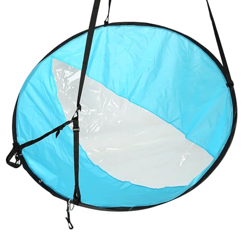 ZJchao 42 "aufblasbares Kajak -Kanu -Windpaddel, Faltbare Ruderboot Surfsegel Kit mit Transparentem Fenster und Tragetasche (Blue) von ZJchao