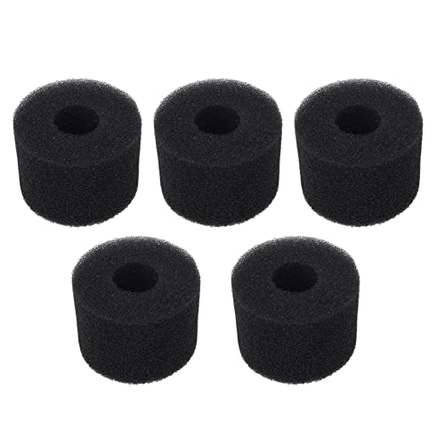 ZJchao 5pcs Wiederverwendbarer Poolfilterschaumwaschbarer PU -Schwamm für die Poolpumpe mit Hoher Filtrationskapazität Schwarz Ersetzen (kleine Größe) von ZJchao