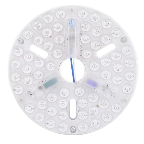 ZJchao 6,5 Zoll LED-Ventilator-Lichtpanel, Deckenventilator-Lichtersatz, Dimmbare Unterputzmontage, Ultrahell, 3 Farbtemperaturen mit Konstantstromtechnologie von ZJchao