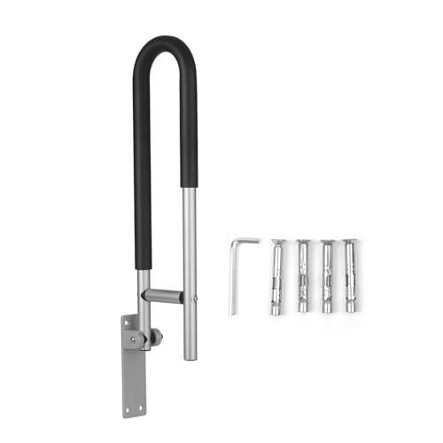 ZJchao Aluminiumlegierung Badezimmer Handläufe Sicherheitsbar ältere Menschen mit Behinderter Pflegeausrüstung (Schwarz & Silber) von ZJchao