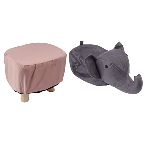 ZJchao Animal Ottomane, Fußhocker Kleiner Fuß Rasthocker Elephant Form (dunkelgrau) von ZJchao