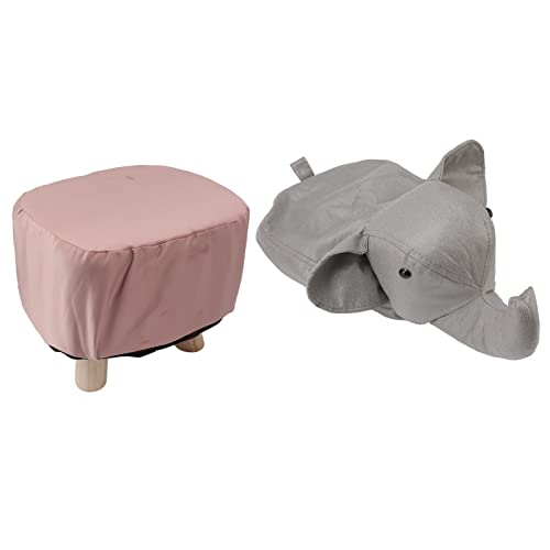 ZJchao Animal Ottomane, Fußhocker Kleiner Fuß Rasthocker Elephant Form (hellgrau) von ZJchao