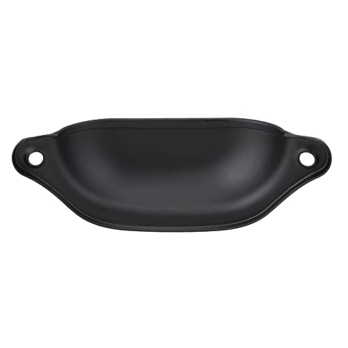 ZJchao Antique Pull Shell Griff Schrankgriff Schubladengriff Eisenmaterial Halbkreisförmiger Chinesischer Stil für Medizin Brustbuchhandel mit Schrauben Enthalten (BLACK) von ZJchao