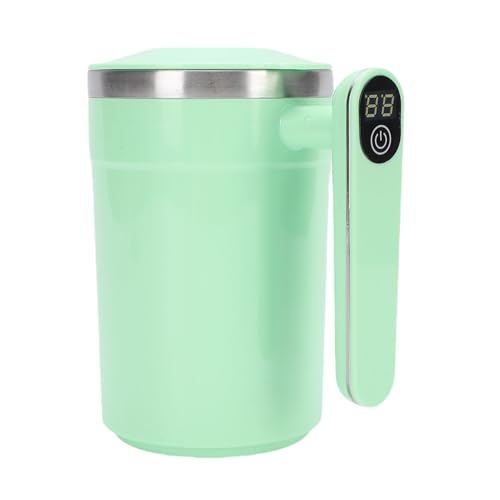 ZJchao Automatische Elektrische Rührbecher, 400 Ml Selbst Rührende Tasse mit Digitaler Temperaturanzeige für Kaffeesmilch -Smoothies -Fitnessstudio -Reisen (GREEN) von ZJchao