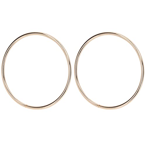 ZJchao Bag -Griffe, 2pcs Rund 10 Cm Inner Circle DIY Accessoires Metall Griffs Bag Griffe Ersatz Ideale für Handgefertigte Taschenprojekte (Hell Gold) von ZJchao