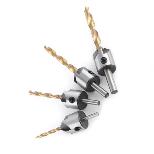ZJchao Countersink -Bohrer -Bit Set, Counter Spüle Drill Bit für Holz mit Hex Schlüssel Countersink Bohrmaschine Carpentry Holzbearbeitung Langweiliges Werkzeug Runde Shank Bohrer für von ZJchao