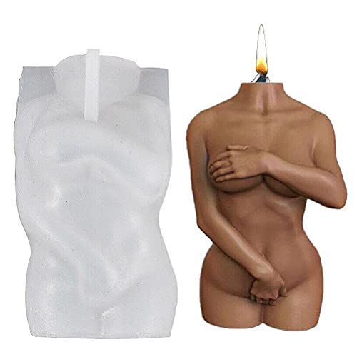 ZJchao DIY Silicon Body Candle 3D Körperform Kerze Zur Herstellung von DIY Seifen Kerze Schokoladenputz Wiederverwendbares Silikonform für Wohnkultur Handgefertigtes Handwerk (Upgrade-Version des von ZJchao