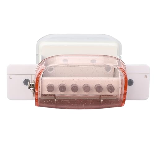 ZJchao Discbound Hole Punch, Hole Punch Tragbarer Handheld Metal Circle Paper Puncher Hüllkurve Board Loch Puncher für das Handwerk von Papierhandwerk und Studio (transparentes Rosa) von ZJchao