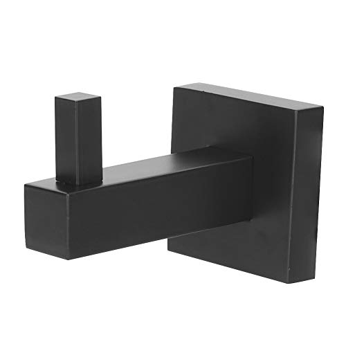 ZJchao Edelstahl -Wandmontage Haken für Badezimmer Küche Schlafzimmer Eingangsanlage 4,4 Cm Basis mit 7 Cm Hakenlänge für Hängende Kleidertücher Hüte (BLACK) von ZJchao