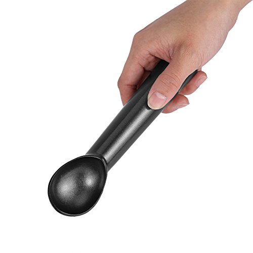 ZJchao Eiscreme -Schaufel, Eiscremeschugel 18 Cm Länge Tragbare Aluminiumlegierung Nicht -Stick Anti Gebühren Eisschaufel für Zuhause, Dessertgeschäft, Café (BLACK) von ZJchao
