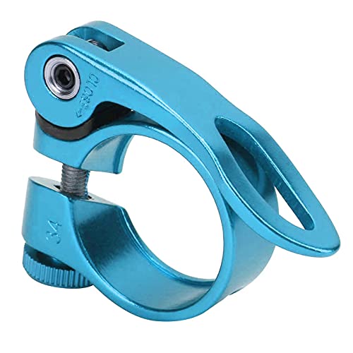 ZJchao Fahrrad -Sattelpfropfklemme, Aluminiumlegierung Leichter Schnellverriegelungssitz, Röhrchenklemme Anodierte Oberfläche Kompatibel mit 27,2 Mm 28,6 Mm 31,8 Mm Sitzpfosten (Blue) von ZJchao