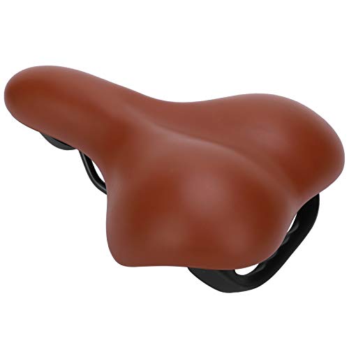 ZJchao Fahrradsitzkissen, Fahrradsattelsitz Fahrradzubehör Fahrrad PU-Leder Ergonomischer Stoßfänger für Fahrradkissenbezug Zubehör (Brown) von ZJchao
