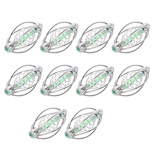 ZJchao Federfischereifutter Set 10 Stück Edelstahl Köder Käfighalter für Karpfenfischerei -Tackle -Zubehör mit Anhängerperle (Ungefähr 20 Gramm Größe) von ZJchao