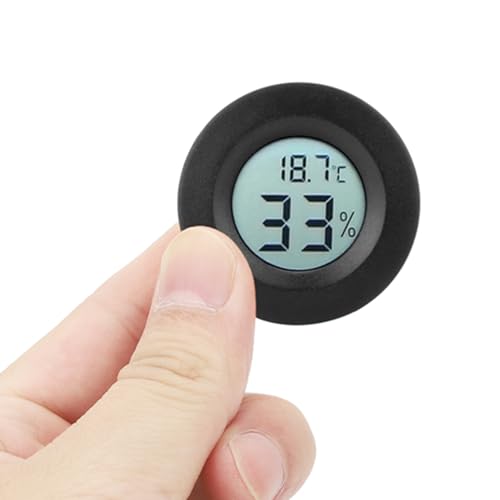 ZJchao Feuchtigkeitsmesser, ABS -Thermometer -Hygrometer (Batterie Nicht enthalten) Thermostat für das Digitale Haus -Thermometer mit LCD -Display Sowohl für die Heim (BLACK) von ZJchao