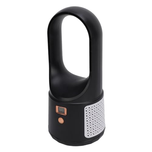 ZJchao Flügelloser Ventilator, Persönlicher Ventilator, Schreibtischventilator, mit 6 Windgeschwindigkeiten, Turbogeladenem Luftstrom, Leiser USB-Tischventilator für das (BLACK) von ZJchao