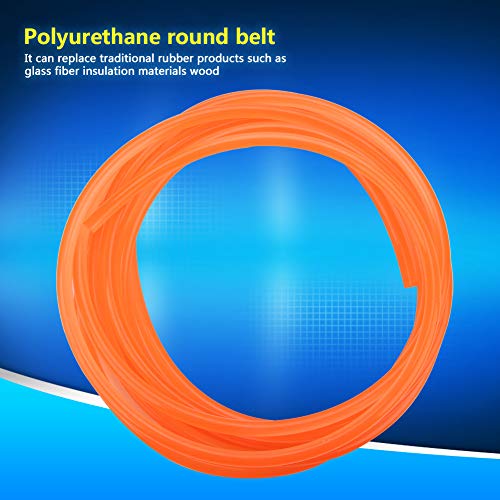 ZJchao Förderband Polyurethan Rundgürtel Orange Glattes PU -Getriebband Für das Laufwerksübertragung (8mm*5m) von ZJchao