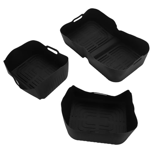 ZJchao Friteuse Silikon-Liner-Set für Foodi Flex Schublade AF500 10,4 L Antihaft-Silikon-Korb-Einsatz Sicher Wieder Verwendbar mit Snug Fit Geschirrs Püler Sicher Zum Backen Grillen von ZJchao