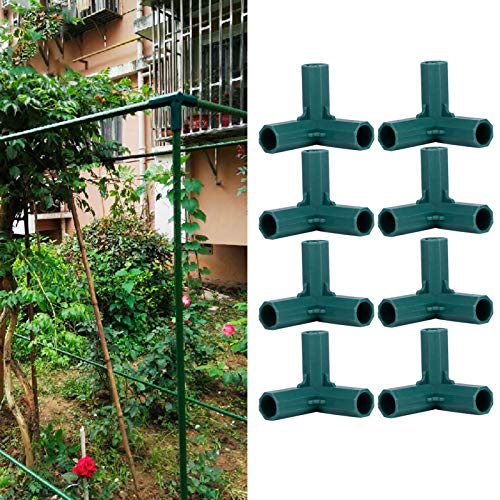 ZJchao Gartenpfahlanschlüsse, 8pcs 3 -Stützanschlüsse Anbieter Steckgelenk Anbiegung Zeltunterstützung Klammern Plastik Gartenklettern Pfahlgelenk für Gewächshauszubehör von ZJchao