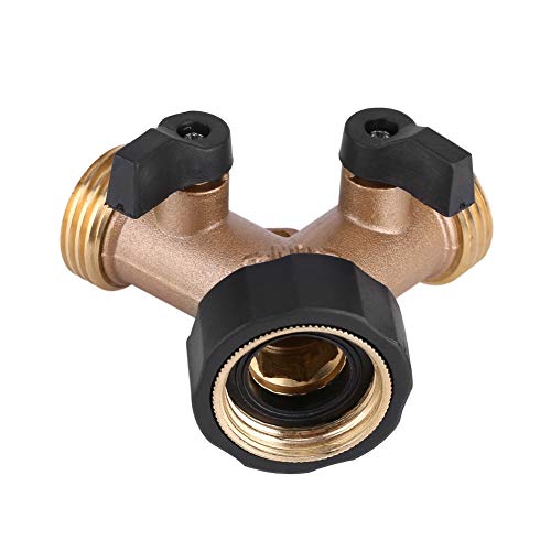 ZJchao Gartenschlauchsplitter, Schlauchanschluss 2 Tap -Adapter mit Absperrventile Hochleistungs -Messing Y Stecker Wasser Zapfen Spigot Spigot für Gartenhof Gewächshausbewässerung (Amerikanischer ZJchao Gartenschlauchsplitter, Schlauchanschluss 2 Tap -Adapter mit Absperrventile Hochleistungs -Messing Y Stecker Wasser Zapfen Spigot Spigot für Gartenhof Gewächshausbewässerung (Amerikanischer von ZJchao