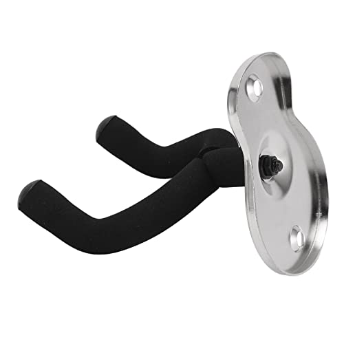 ZJchao Gitarrenwandhalterung, Kompatibel mit Verschiedenen Musikinstrumenten in 4 Farben für Wohnzimmer, Studio, Büro oder Ausstellung (mattiertes Silber) von ZJchao