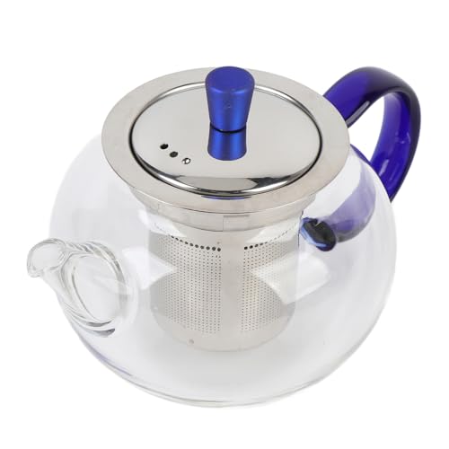 ZJchao Glas Teekanne mit Abnehmbarem Infuser -Herd Safe Spill Proof Spout Ergonomischer Griff Zum Blühen von Tee Blatt Tee Maker Obst Teebrauer von ZJchao
