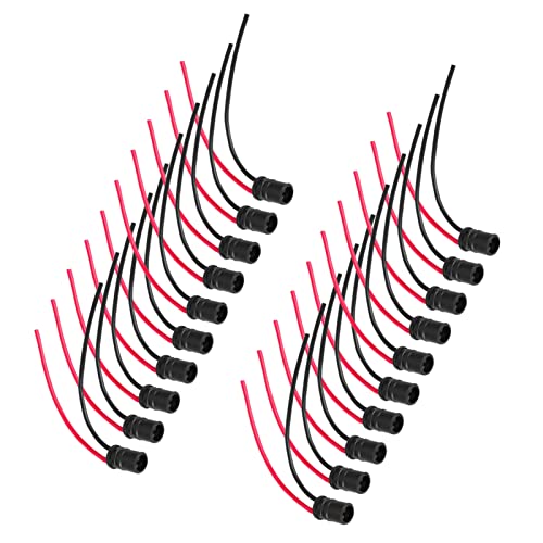 ZJchao Glühbirnen -Sockeladapter, T10 W5W Glühbirnenbuchse mit Kabelbaum 20pcs Flexibler Gummi Verlängerungsstecker Set Lighting Socket Kit für Carbikes Boote Boote von ZJchao