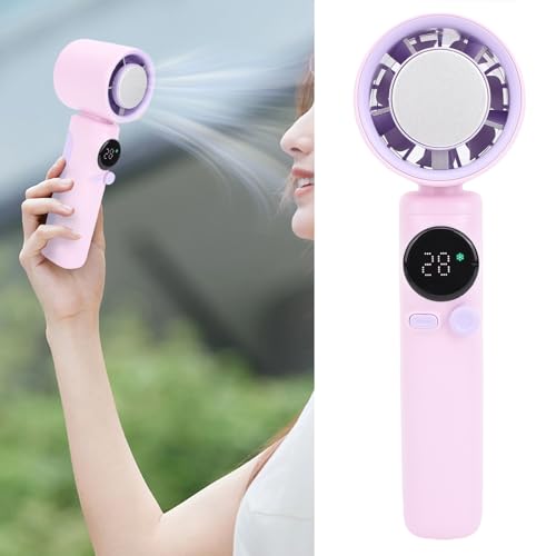 ZJchao Handheld -Lüfter, USB -wiederaufladbare 100 -Geschwindigkeits -LED -Digitalanzeige Turbo Lüfter Personal Travel Lüfter mit Kühlkompresse für Desktop Outdoor von ZJchao