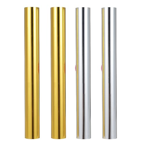 ZJchao Heiße Beheizte Folienstifte Set USB Wärmefolienstift Scrapbooking Tool Kits Gold Silber Heißfolie Rollenkarte Erstellen Bastelzeichnung Stift USB -Kabel DC5V (Gold & Silber) von ZJchao
