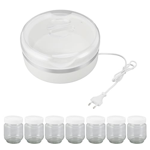 ZJchao Intelligentes Steuerungssystem, Multifunktionaler Joghurthersteller mit 7 Tassen, Konstante Temperatur, Großer Kapazität Innen -Topf, Fermentierter (EU -Stecker 220 V) von ZJchao