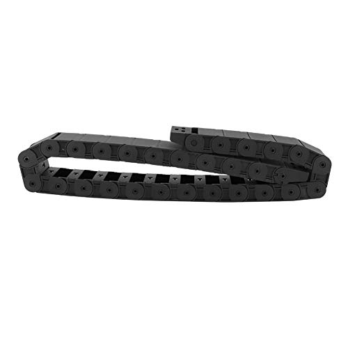 ZJchao Kabelkette, Kabelschlüsselkabel Kabel R38 Schwarzer Nylon Kabel Dragkettendrahtträger 1 Meter Träger Dragkettenkabeldraht, Dragkette für 3D -Drucker CNC Router 18x50mm von ZJchao