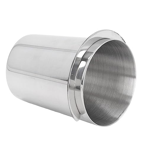 ZJchao Kaffee Dosierung Tasse, 58 Mm Dosierung Tasse Edelstahlkompatibilität Polierkaffee Kaffeebohne Pulver Feeder für Kaffee (SILVER) von ZJchao