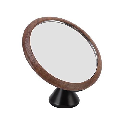 ZJchao Kaffeeextraktion Beobachtungsspiegel Multi -Richtungsrotation Reflektierende Spiegel für -Überwachung Walnuss Schwarzer Basis 60 -mm -Durchmesser HD -Glas von ZJchao