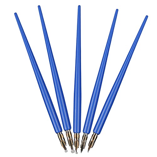ZJchao Kalligraphie Stift, Holzgriff Dip Stift Home Office Kunstmalerei Kalligraphie Brunnen Set mit Aufbewahrungsbox Dip Tinte Zum Schreiben von Malerei Signierskizze (Royal Blue Slim Pole) von ZJchao