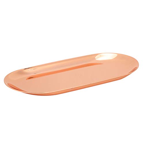 ZJchao Kerzenschale, Große Aufbewahrungsschale 430 Edelstahl Aromatherapie Kerzenwerkzeug Metall Tablett Kerzenerplatten und Tablettschalen Organizer (großes Roségold) von ZJchao