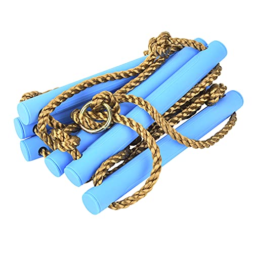 ZJchao Kinderklettern Leiter Spielzeug Seil Klettern Spielzeug 6 -uper Einstellbare Höhe Outdoor-Spielausrüstung mit Robustem Plastik und Nylon Seil für Home Fitness Tree Ast (BLUE) von ZJchao